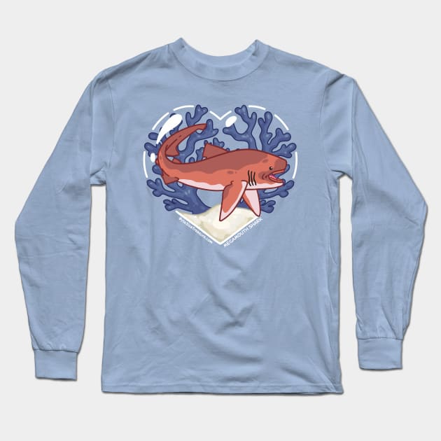 GUZZLE, the Megamouth Shark Long Sleeve T-Shirt by bytesizetreasure